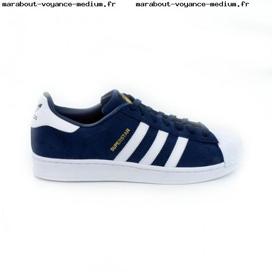 superstar bleu marine en daim