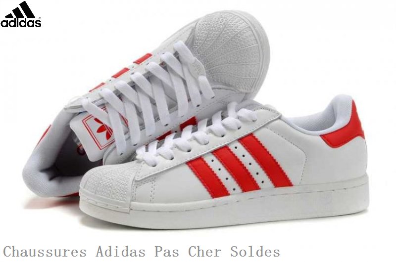 adidas superstar femme blanche et rouge Prix bas en France Magasin en ligne