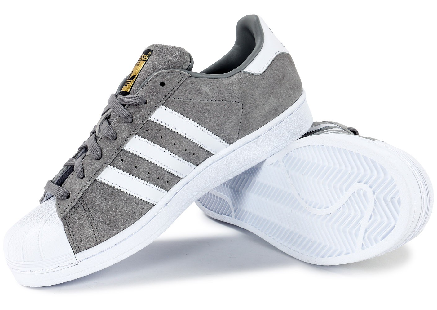 adidas superstar grise et blanche